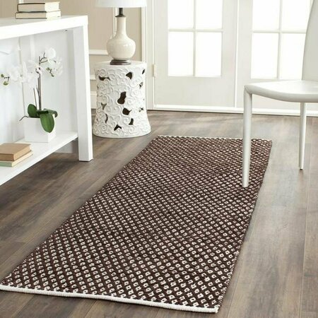 Safavieh 4 x 4 ft. Square Boston Hand Woven Bath Mats- Brown BOS685A-4SQ